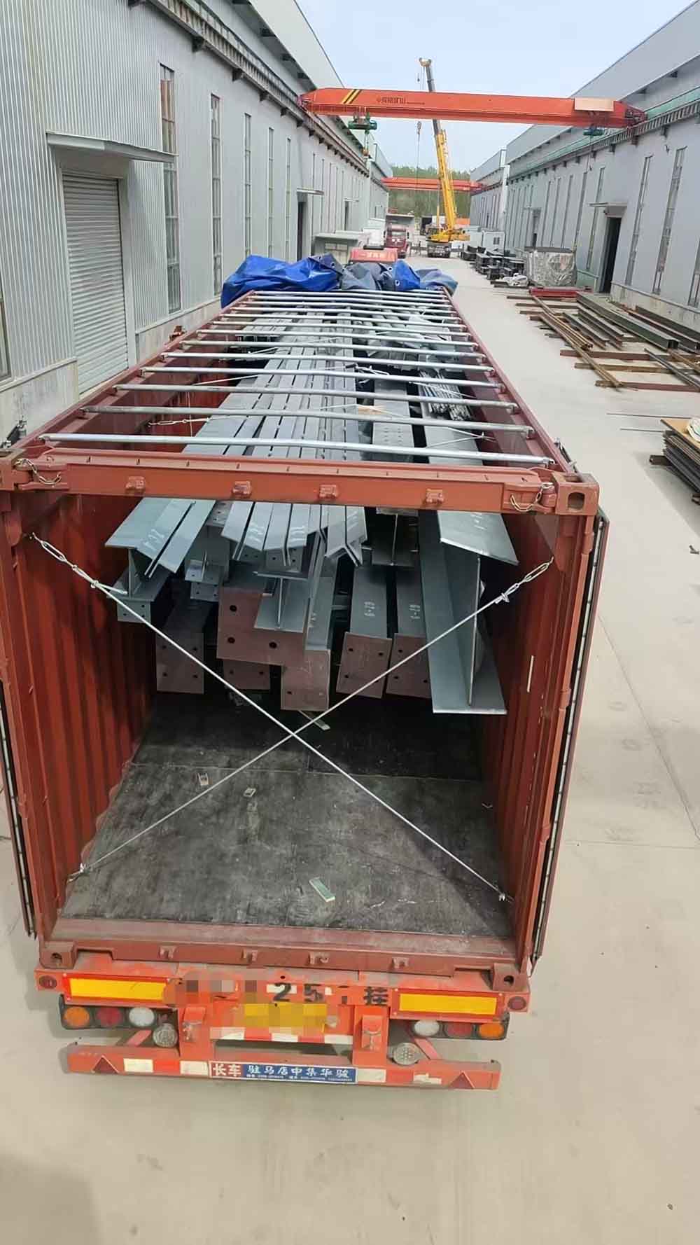 Expédition des membres de la structure en acier en Thaïlande